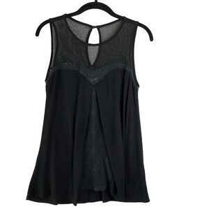 Y2K Baby Doll Lace Mesh Sleeveless Tank Top Flowy Fairy Whimsigoth‎ Witchy 90s S